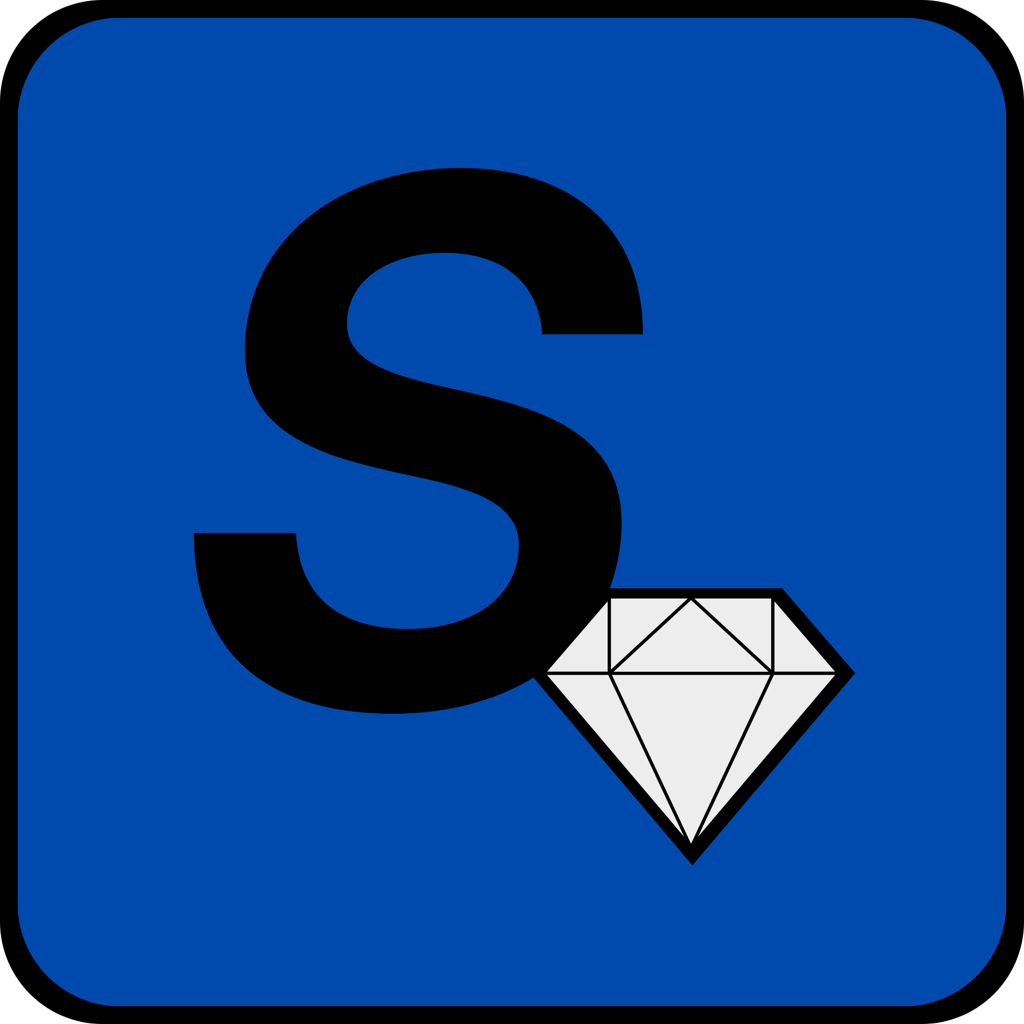 Símbolo azul da Safira 3D